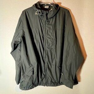 White Sierra Plus Size Army Green Windbreaker Jacket- Size 1X